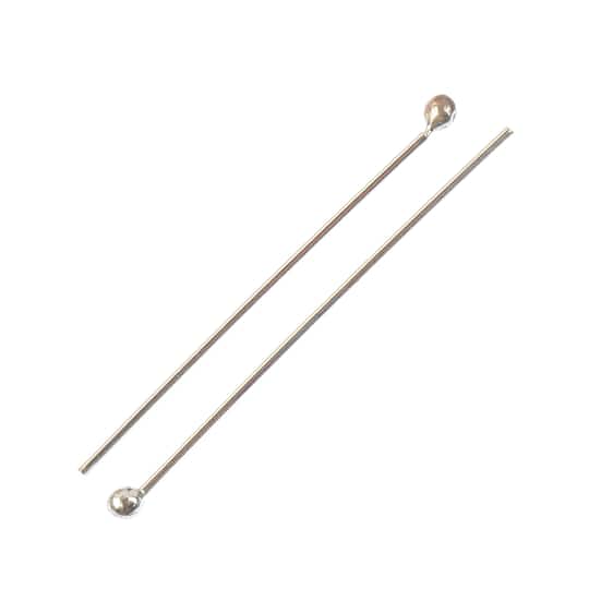 12 Packs: 16 ct. (192 total) 1" Sterling Silver Ball Head Pins by Bead Landing™
